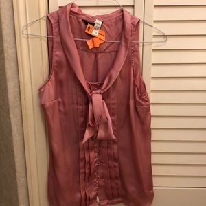 WHBM silk sleeveless top like new